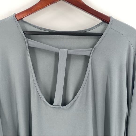 Very oversized green/grey/blue tunic top size small - Picture 6 of 7